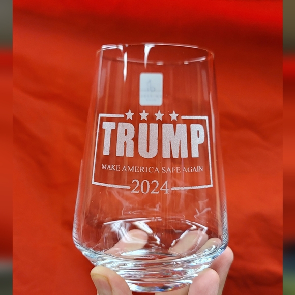 Trump Make America Safe Again Stemless Wine Glass - Picture 2 of 3